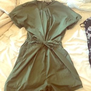 Army green romper